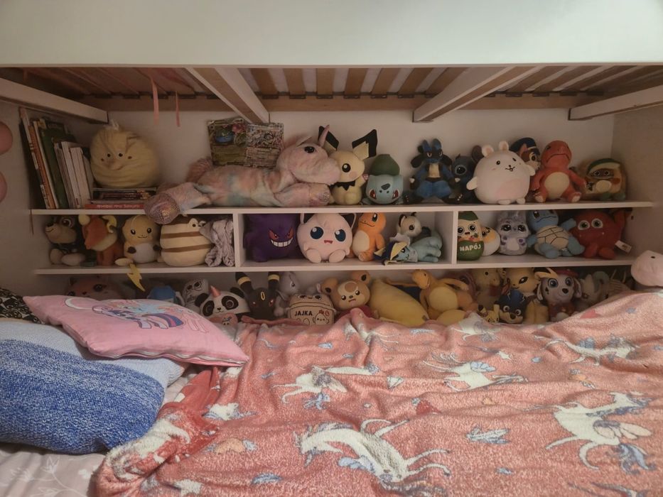 Łóżko piętrowe ze schodkami Kiddo 1  bez materacy.