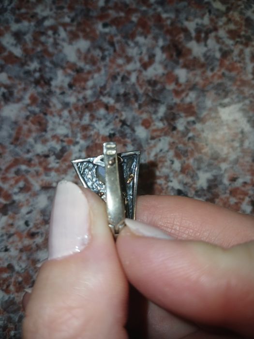 Сережки срібні, серёжки серебряные, серебро  позолота