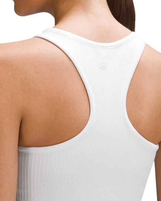 Майка Lululemon Ebb to Street Cropped Racerback Tank Top White \ Black
