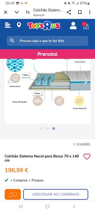 Colchão de berço para bébé