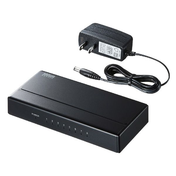 Гігабітний сумісний комутатор (8 портів з магнітом) LAN-GIGAP801BK