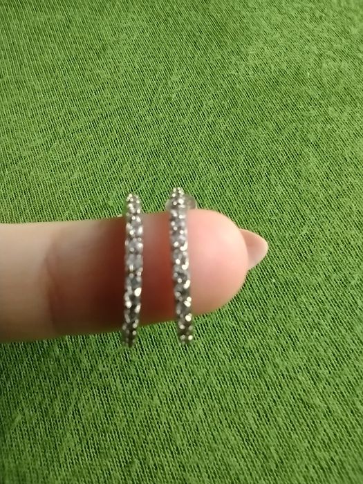 Kolczyki srebrne półkola