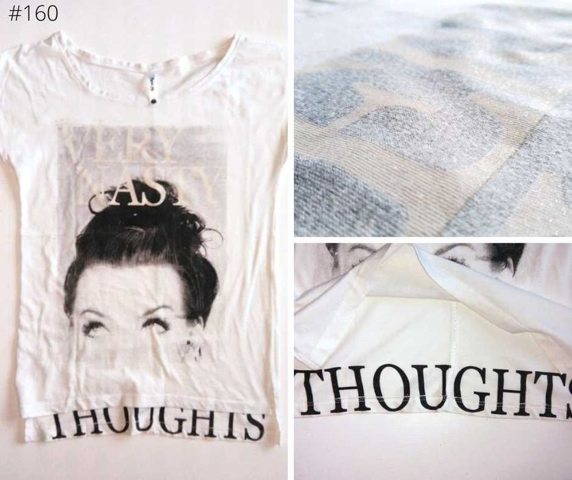 BEZ WAD T-Shirt bluzka z nadrukiem S / 36 stan idealny #160