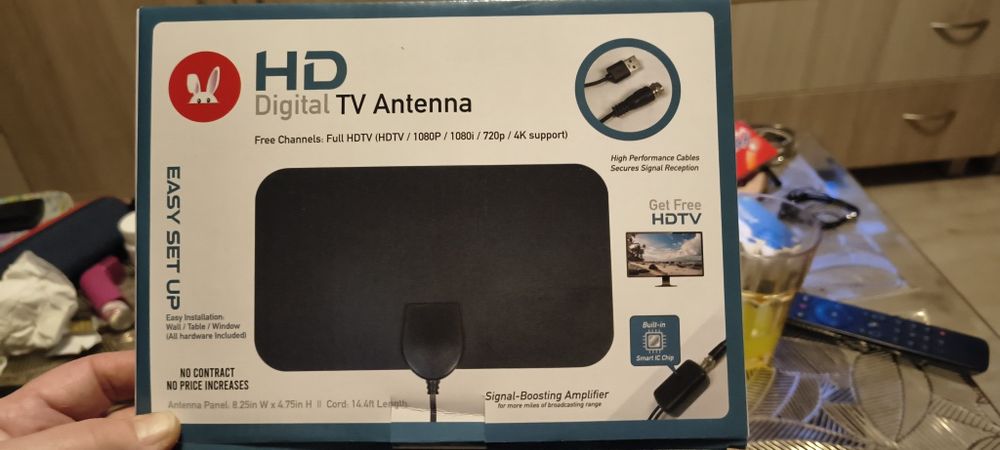Antena z zasilaczem DVBT 2. Nowa