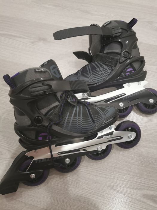 Patins em linha com pouco uso