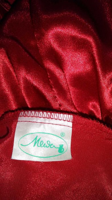 Nowy elegancki komplet nocny, satynowy czerwony, SECRET, 42/XL/14