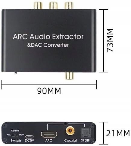 Konwerter Audio Cyfrowo-Analogowy DAC Adapter HDMI ARC