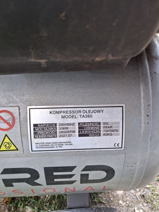 Kompresor 50l stan bdb