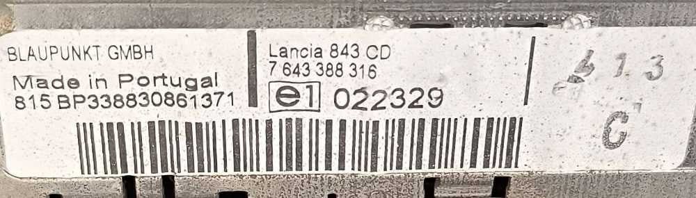 Rádio / Auto Rádio 7643388316 - LANCIA YPSILON
