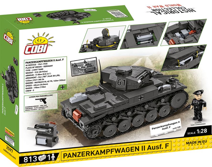 Klocki cobi 2597 czołg PANZERKAMPFWAGEN II AUSF.F
