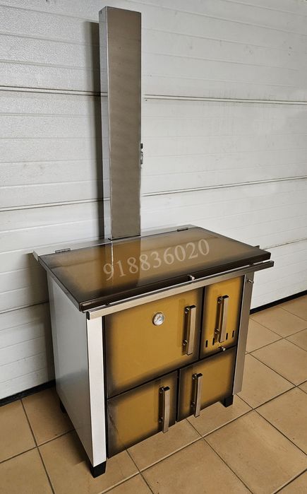 Fogão Lenha Castanho Novos Forno Inox - Fabrico Nacional