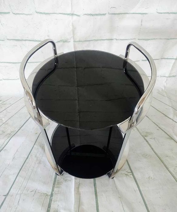 Candeeiro de mesa em ferro cromado