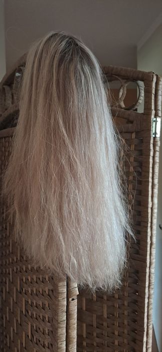 Topper blond włosy naturalne 45cm