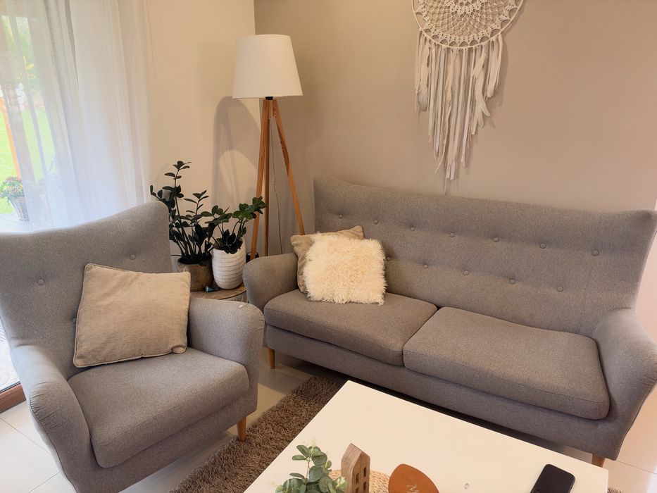 Zestaw sofa i fotel