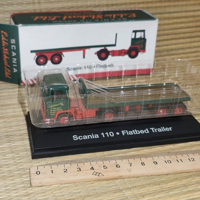 Колекційна модель Scania 110 Super Flatbed Trailer Eddie Stobart 1:76 Atlas Editions