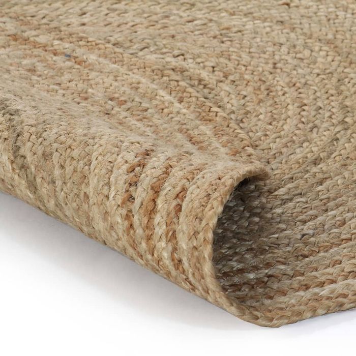 vidaXL Dywan pleciony z juty, 90 cm, okrągły