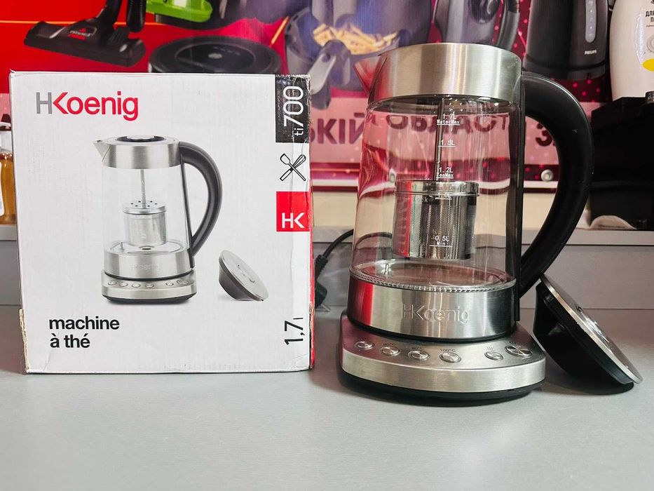 Електричний скляний чайник швидкого приготування H.Koenig TI700
