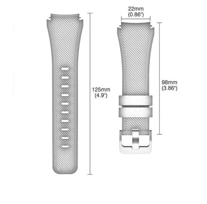 Bracelete / pulseira silicone 20 e 22mm para relógio Watch Samsung