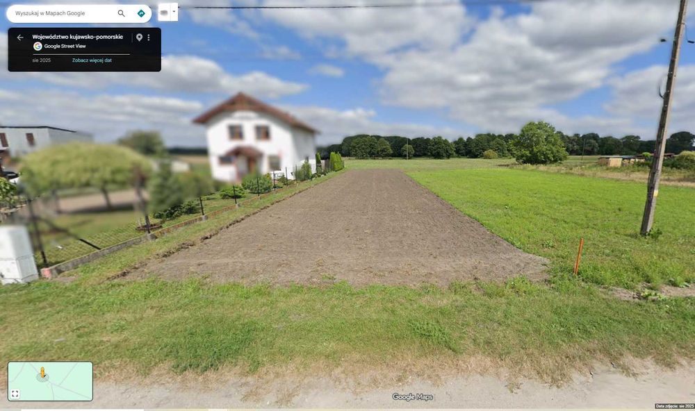 Działka z pozwoleniem na budowę Augustowo koło Osielska - Widok 2