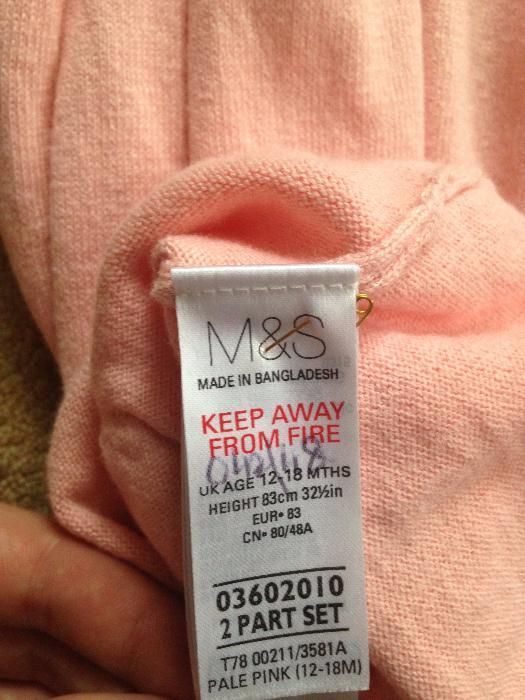 платье трикотаж M&S 92-104р