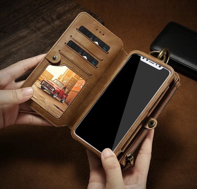 Carteira em couro - Iphone 5, 5S, 5SE