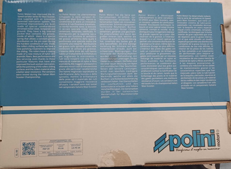 Variador Polini Hi-Speed Honda PCX 125