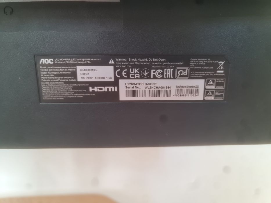 Monitor AOC 34 cale