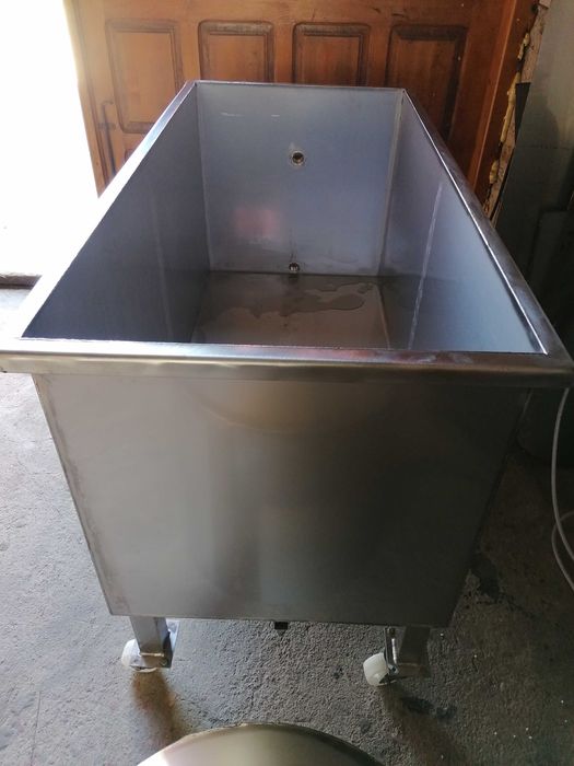 Wanna nierdzewna kwasoodporna 450l solidna na kółkach