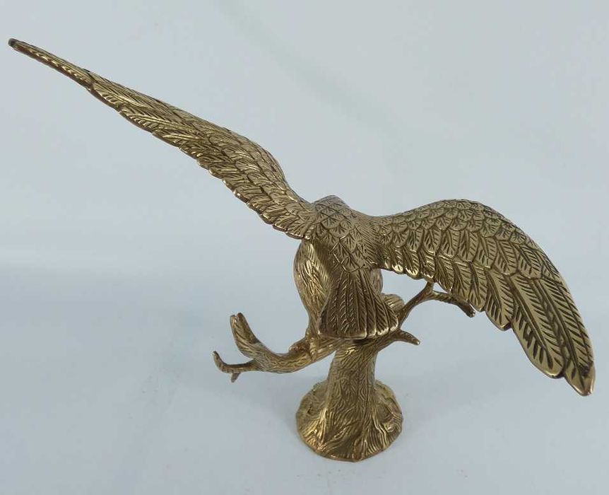 Figura rzeźba ORZEŁ na gałęzi mosiądz 30 cm