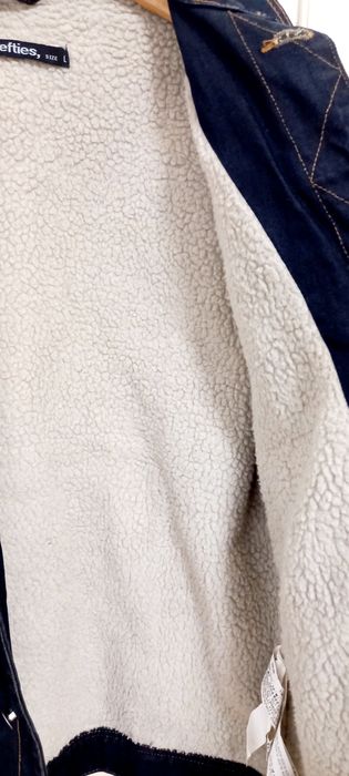 Blusão de ganga com forrado