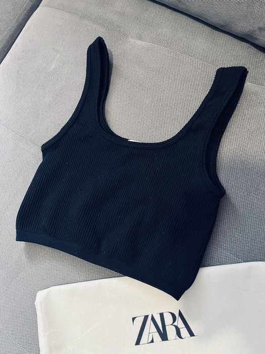Czarny top w prazki fishbone rozm xxs
