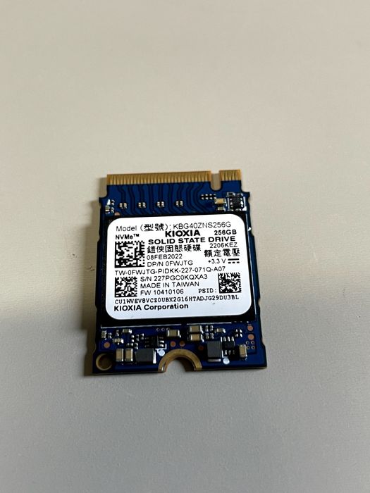 Dysk Kioxia 256GB M.2 2230 NVMe PCIe (Steam Deck, Surface, Dell) (2737)