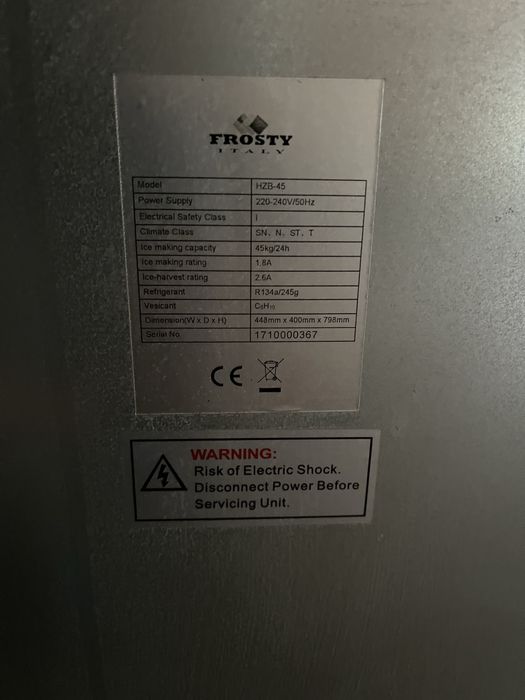 Льодогенератор FROSTY італія