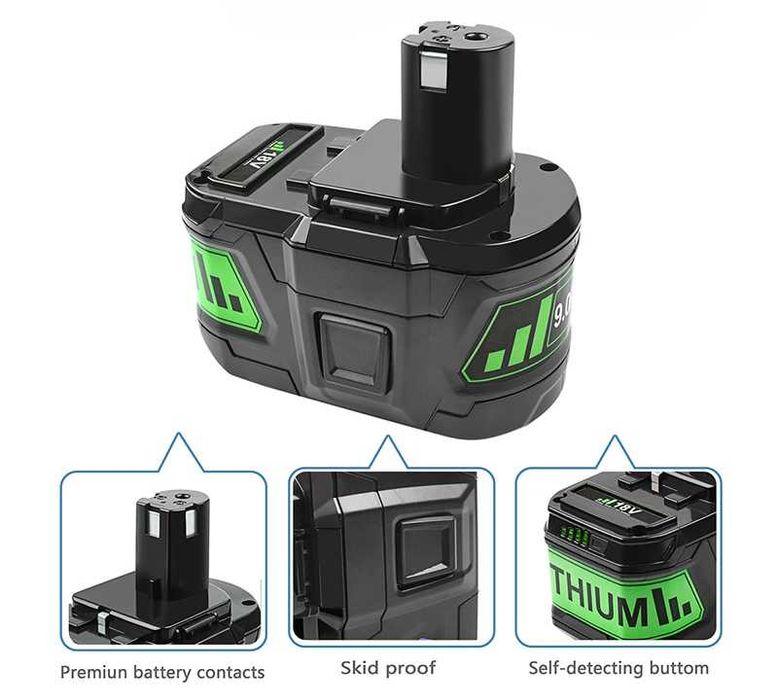Akumulator RYOBI 18V 9Ah ZAMIENNIK + szybka ŁADOWARKA RYOBI - zestaw
