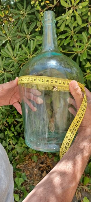 Lote de 2 garrafões de vidro