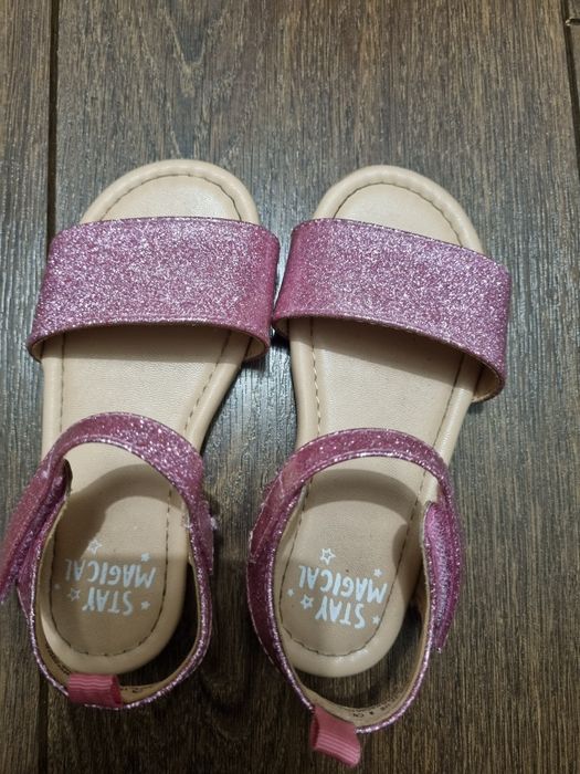 Piękne sandałki błyszczące brokatem r. 25 h&m