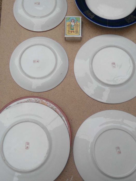 чайный сервиз Гейша Япония фарфор посуда латунь Индия