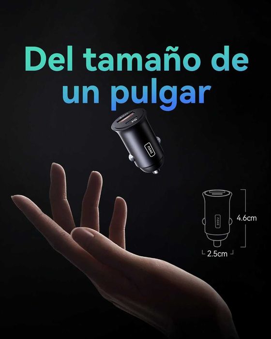 INIU Carregador de Carro de Carregamento Rápido 60W