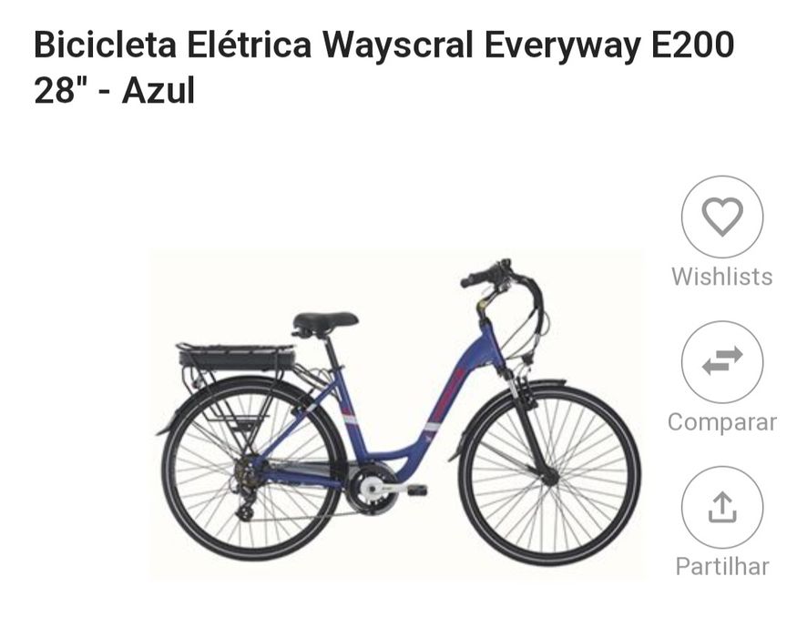 Bicicleta Elétrica Wayscral Everyway E200 28" - Azul