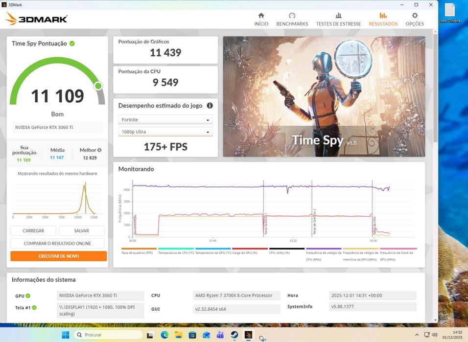 Pc gamer - Ryzen 7 3700X | RTX 3060 TI | 16GB