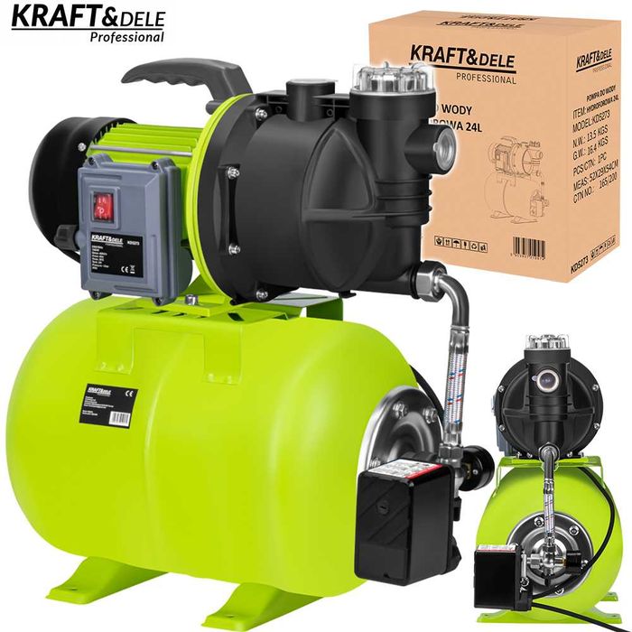 KRAFT&DELE Hydrofor Do Wody Pompa Hydroforowa 24l 1400w 4800L/h KD5273