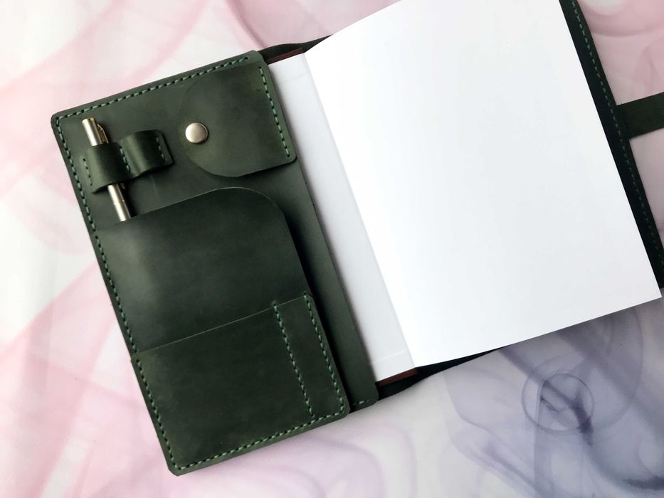 Кожаный органайзер с именной гравировкой. Кожаный блокнот. Шкіряний