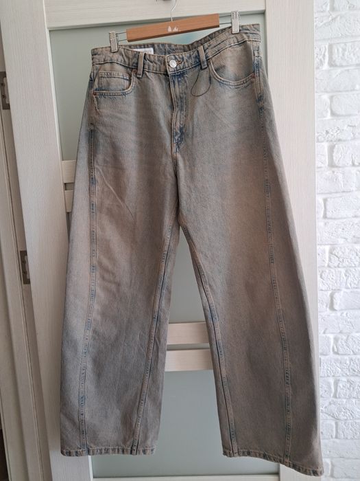 Zara TRF balloon baggy jeans mid-rise, 42