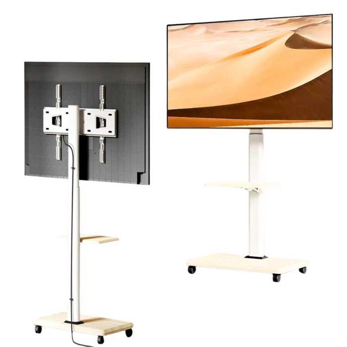 SUPORTE PARA TELEVISÃO E MONITORES 32 A 75 POL. COM DUAS BANDEJAS