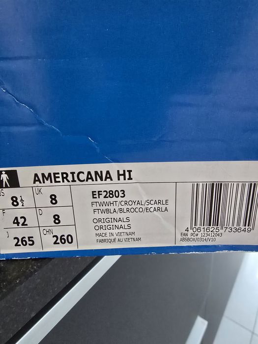 Sneakersy Adidas americana hi, nowe retro, model sprzed lat