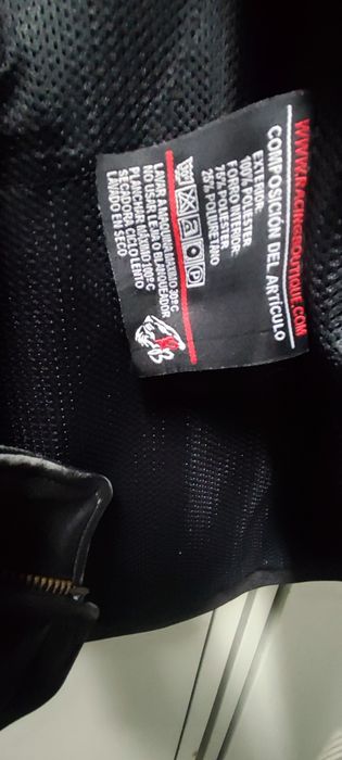 Casaco motard cabedal