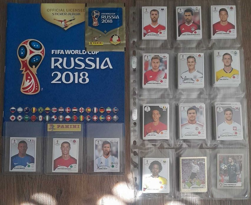Coleção de cromos por colar do Mundial 2018