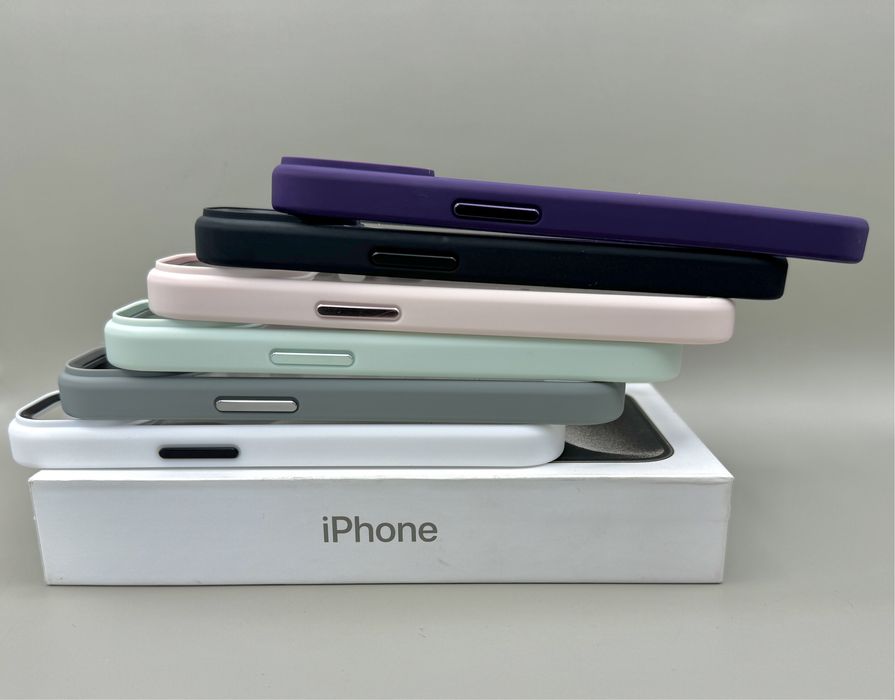 Чехол IPhone 15 plus grey, 14 Plus, 15 black, 14 Purple, 13 black, Хr