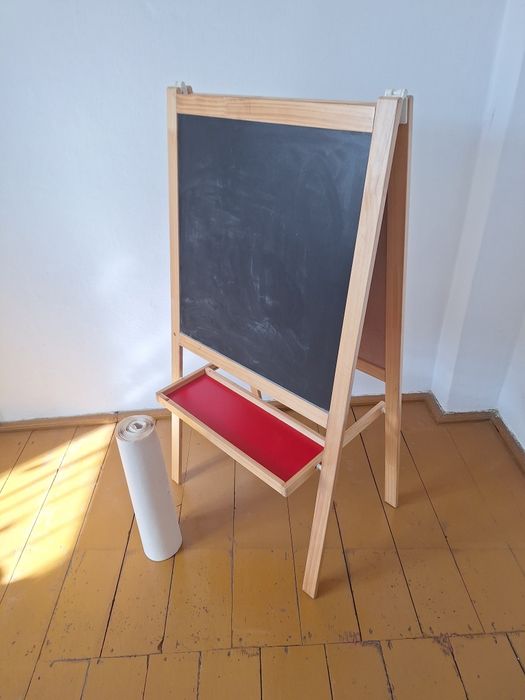 Tablica dwustronna DUZA biała i czarna IKEA(kreda,pisaki,papier)