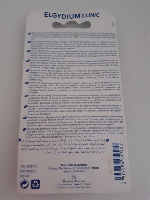 Elgydium Clinic Escovilhão Compact Mono Preto Pack 3